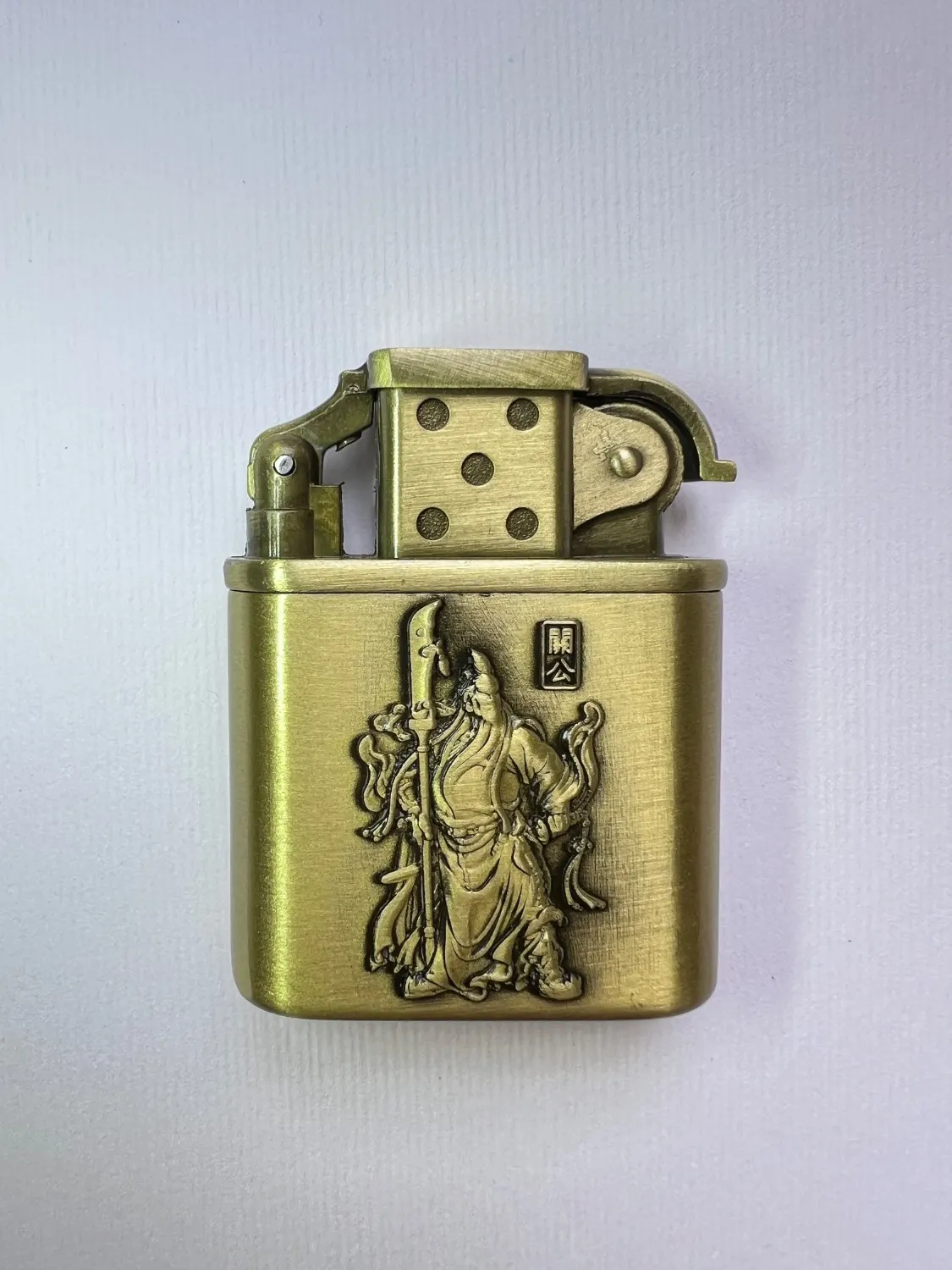 فندک اتمی لایتر (Lighter) طرح جنگجو چینی با بدنه برنجی