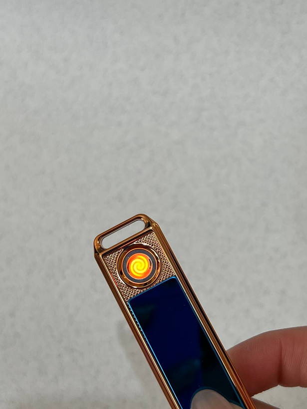 GIGER Slim Rechargeable Electric Lighter – Rectangular Mirror Finish