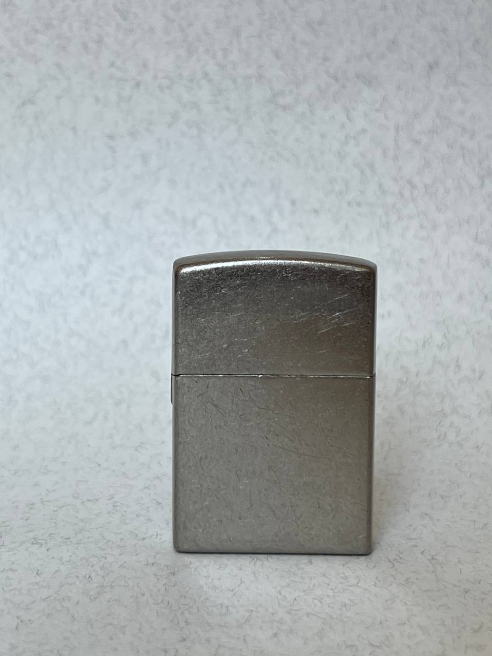 فندک گازی لایتر (Lighter) طرح زیپو مدل Brushed Silver با بدنه استیل برس‌خورده و جرقه چخماقی