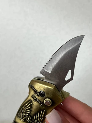 فندک اتمی چاقودار برند لایتر (Lighter) طرح عقاب و بال Lucky Wings | بدنه فلزی