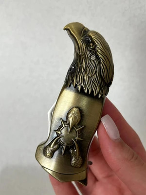 فندک اتمی چاقودار برند لایتر (Lighter) طرح عقاب و بال Lucky Wings | بدنه فلزی