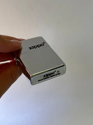 فندک بنزینی طرح زیپو برند لایتر (Lighter) طرح لوگو زیپو کروم براق | بدنه فلزی