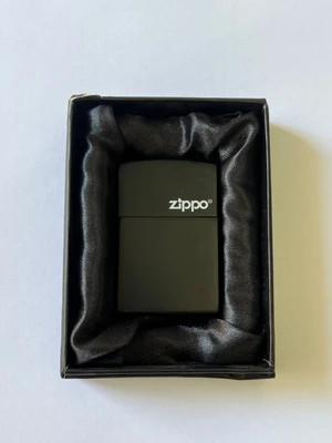 فندک گازی طرح زیپو برند لایتر (Lighter) طرح لوگو زیپو مشکی مات | بدنه فلزی