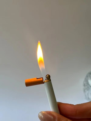 فندک گازی طرح سیگار برند لایتر (Lighter) مدل جیبی | بدنه فلزی مینیاتوری