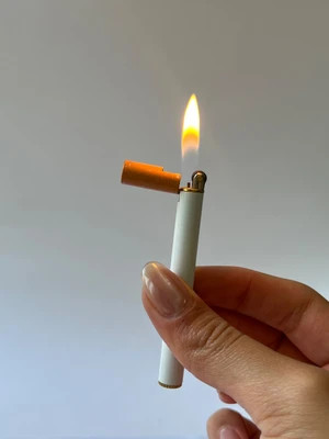 فندک گازی طرح سیگار برند لایتر (Lighter) مدل جیبی | بدنه فلزی مینیاتوری
